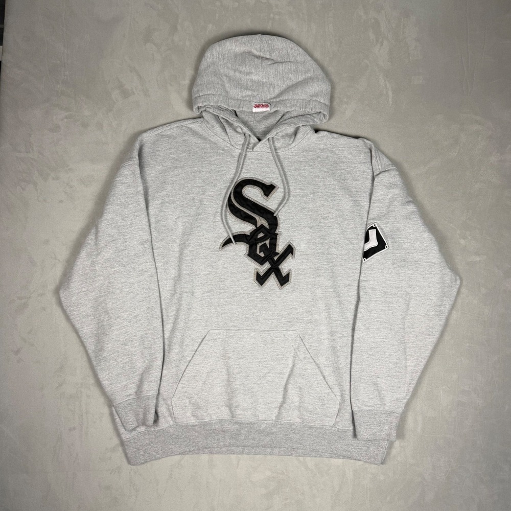 Y2K Mens Stitches Chicago White Sox Embroidered Logo Hoodie 2XL